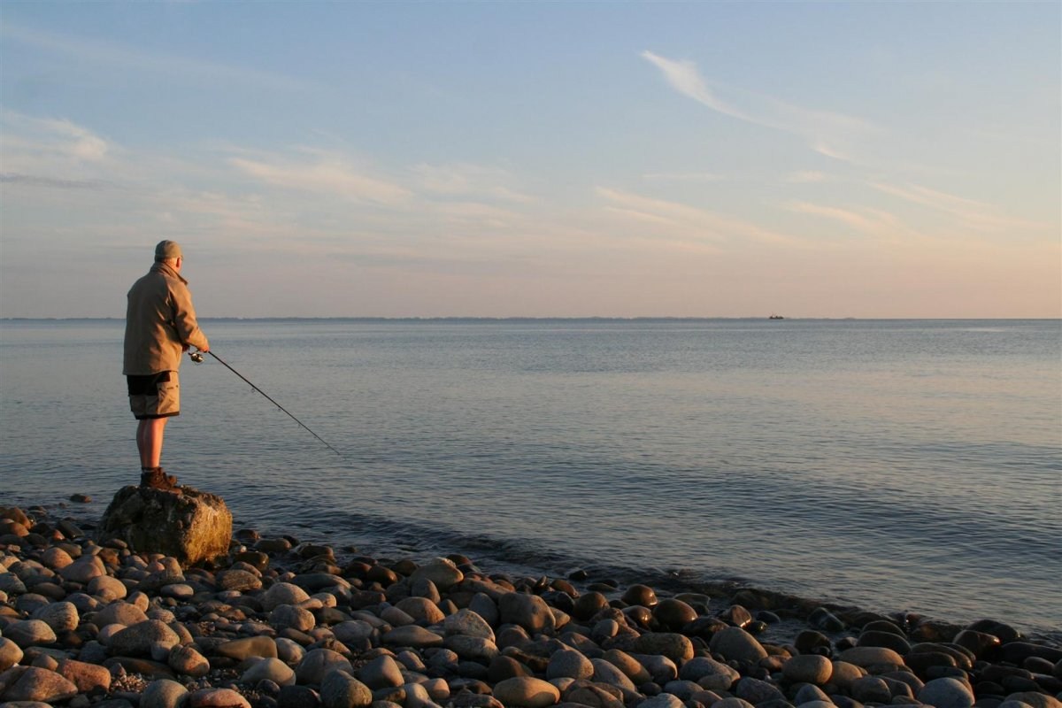 Angeln an der Südküste vor Sjællands Odde