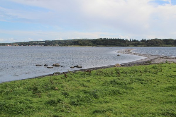 Das Riff am Ende der Landspitze von Kielstrup Odde Angelplatz Kielstrup Odde am Mariager Fjord