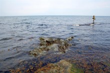 Meerforellenangler auf Bornholm
