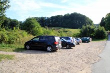 Parkplatz beim Angelplatz Jydelejet auf Møn